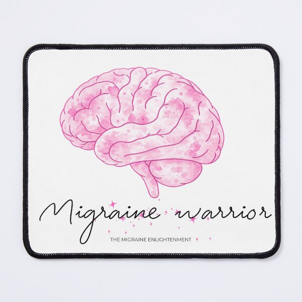 Item preview, Migraine Warrior (bright rose pink brain art) designed and sold by The Migraine Enlightenment.
