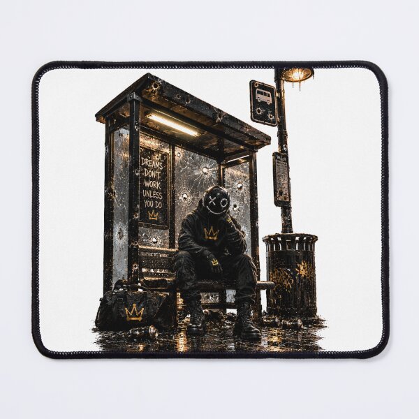 Item preview, BuBu La Street – Dark Urban Streetwear Bus Stop Street Art designed and sold by PLUSHIWORLDtm.