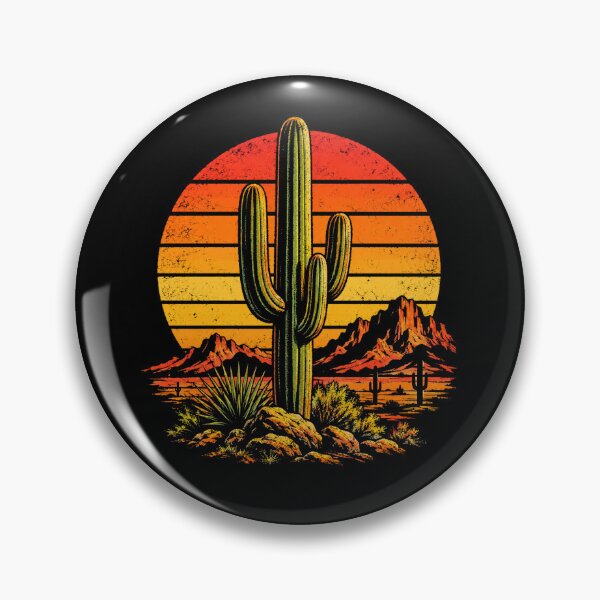 Item preview, Retro Desert Sunset Cactus Landscape designed and sold by Moizento.