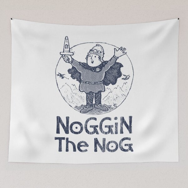Item preview, Noggin The Nog Retro Style Print  designed and sold by Alexandra Stanley.