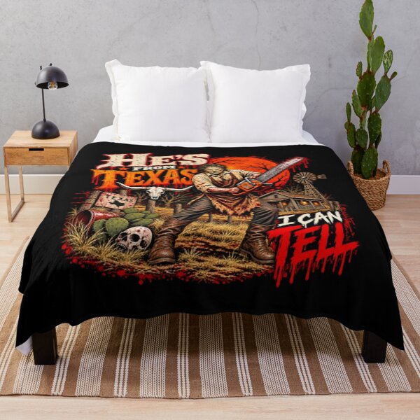 Item preview, Hes from Texas I Can Tell Chainsaw Horror Halloween designed and sold by BraylenDrado.
