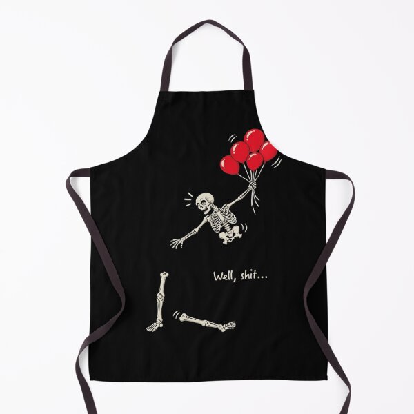 Item preview, Well Shit Funny Skeleton Floating With Red Balloons Lost Legs Dark Humor designed and sold by haitrieuic96.