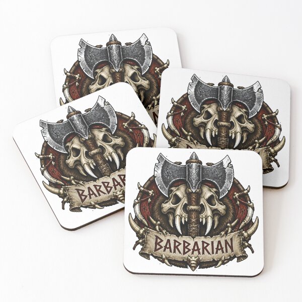 Item preview, Barbarian Class Emblem Greataxe Bear Skull RPG tabletop designed and sold by CleverRaccoon.