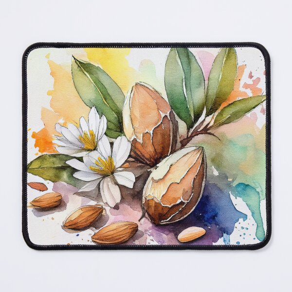 Item preview, Watercolor Almonds and Blossom Botanical Art designed and sold by HappyOops.