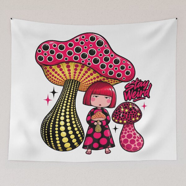 Item preview, Kusama Mushroom Girl designed and sold by MOFAPPAREL.
