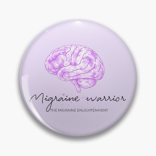 Item preview, Migraine Warrior (purple brain art) designed and sold by The Migraine Enlightenment.