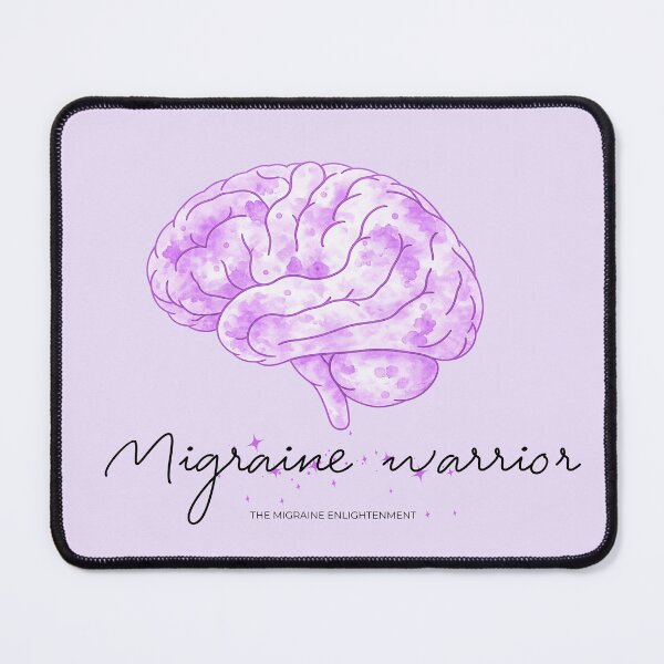 Item preview, Migraine Warrior (purple brain art) designed and sold by The Migraine Enlightenment.