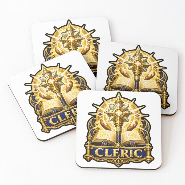 Item preview, Cleric Class Emblem Holy Mace Sun Shield Priest RPG tabletop game designed and sold by CleverRaccoon.