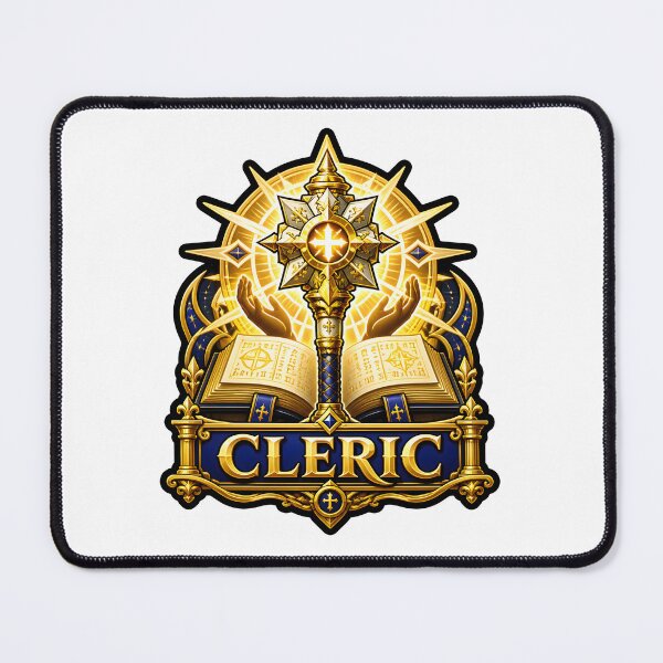 Item preview, Cleric Class Emblem Holy Mace Sun Shield Priest RPG tabletop game designed and sold by CleverRaccoon.
