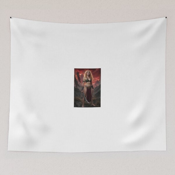 Item preview, Blonde Elf Warrior in Red and Gold Armor designed and sold by CathryneDelamort.