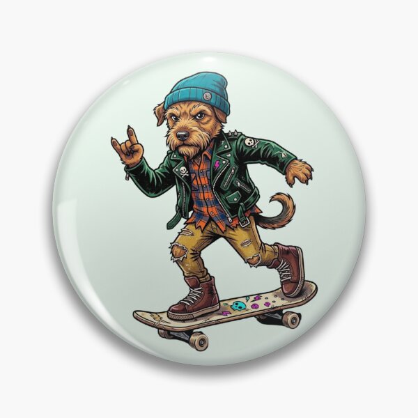 Item preview, Rocker Skater Terrier Dog – Urban Punk Illustration designed and sold by FootprintofLove.