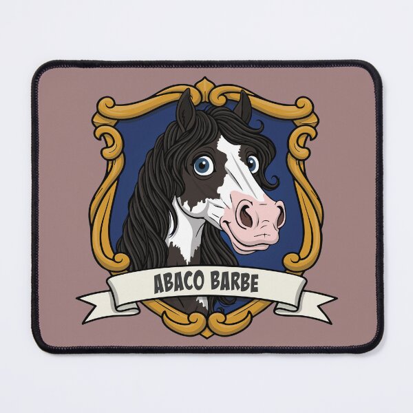 Item preview, A caricature of the Barb horse Abaco in a coat of arms designed and sold by Cheval-de-coeur.