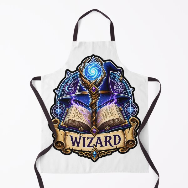 Item preview, Wizard Class Emblem Magic Spellbook Crystal Staff RPG tabletop game designed and sold by CleverRaccoon.