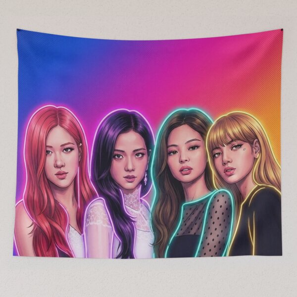 Item preview, BP Group Outlines Neon KPop Lgbtq+ Comic Book Art Home Wall Decor Print Poster Pride TV Series Movie Music designed and sold by Mind Space.