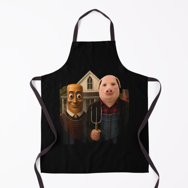Item preview, John Pork American Gothic Funny Viral Meme Art Dank Brainrot designed and sold by Eat-Apples.
