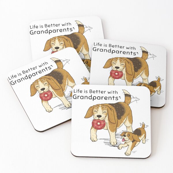 Artikelvorschau, Das Leben ist besser mit Großeltern (Hundeversion) entworfen und verkauft von Maria-Henriques.