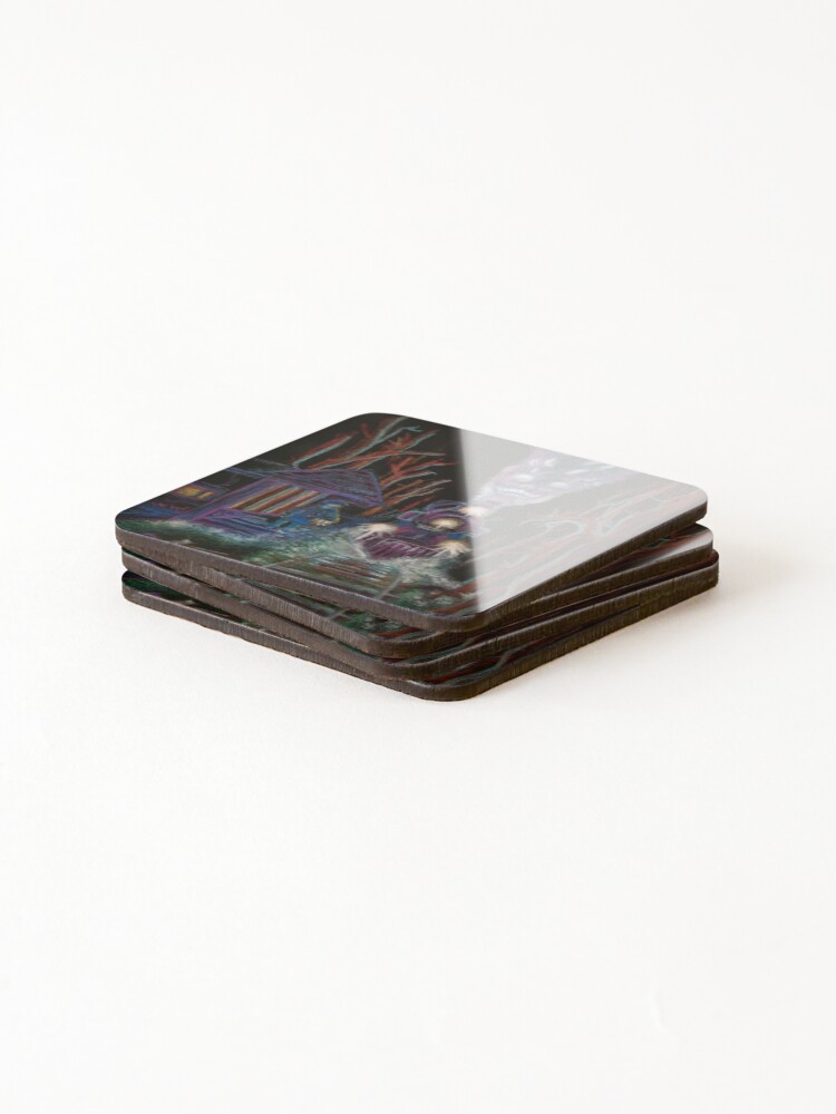 Thumbnail 4 of 5, Coasters (Set of 4), The Terror Train designed and sold by RGIllustrations.