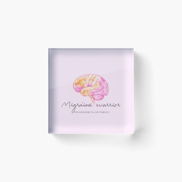 Item preview, Migraine Warrior (sunset brain art) designed and sold by The Migraine Enlightenment.