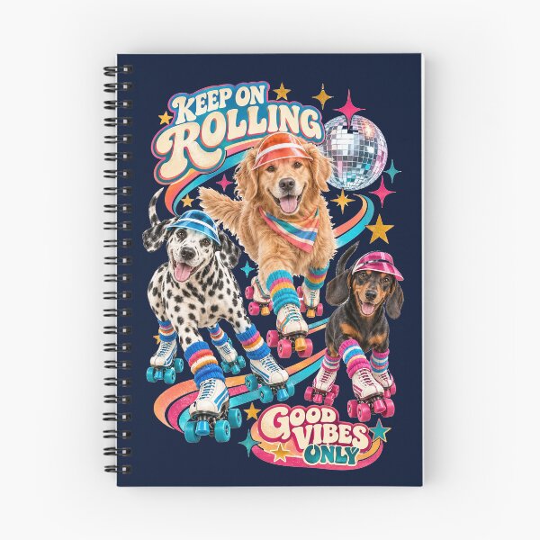 Item preview, Keep On Rolling Disco Dogs Roller Skating Retro Art designed and sold by SayMaria.