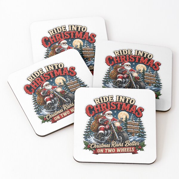 Item preview, Ride Into Christmas – Santa Motorcycle Biker Christmas designed and sold by SVALANART.
