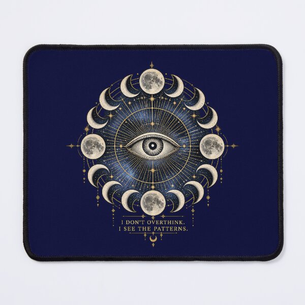 Item preview, I Don't Overthink I See the Patterns Celestial Eye Moon Phases designed and sold by Kaurisdigital.