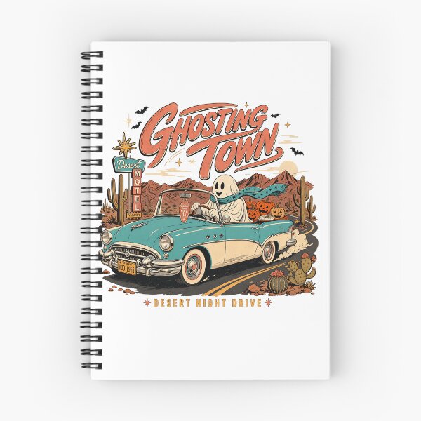 Item preview, Ghosting Town – Retro Halloween Route 66 Desert Road Trip designed and sold by webpatty.
