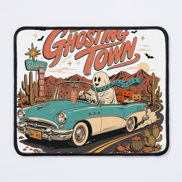 Item preview, Ghosting Town – Retro Halloween Route 66 Desert Road Trip designed and sold by webpatty.