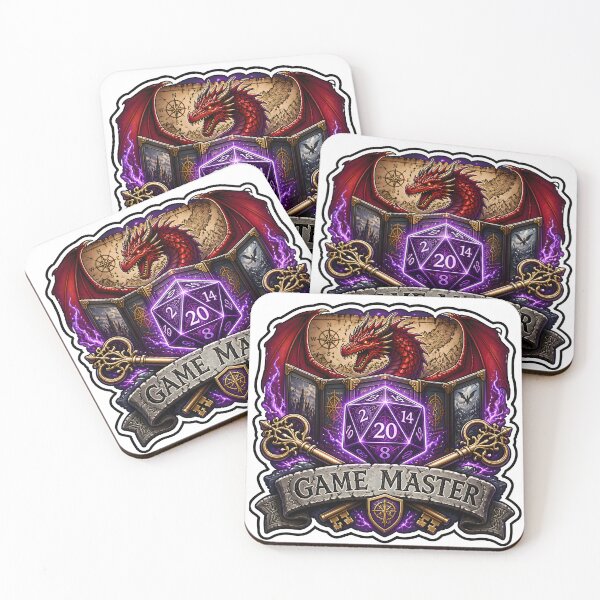 Item preview, : Game Master Emblem D20 Dice Dragon Screen Key RPG tabletop game designed and sold by CleverRaccoon.