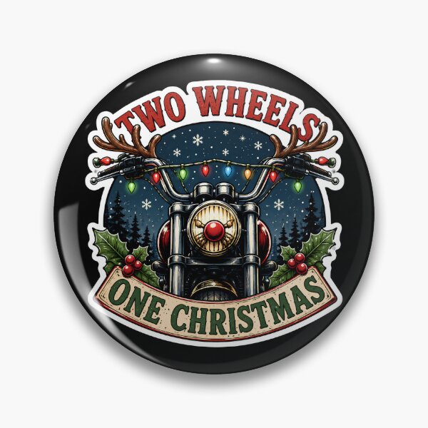 Item preview, Two Wheels One Christmas – Motorcycle Biker Christmas Design designed and sold by SVALANART.