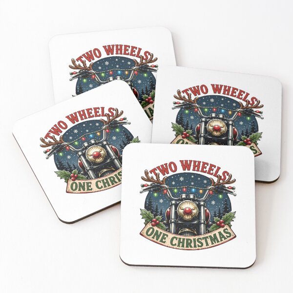 Item preview, Two Wheels One Christmas – Motorcycle Biker Christmas Design designed and sold by SVALANART.