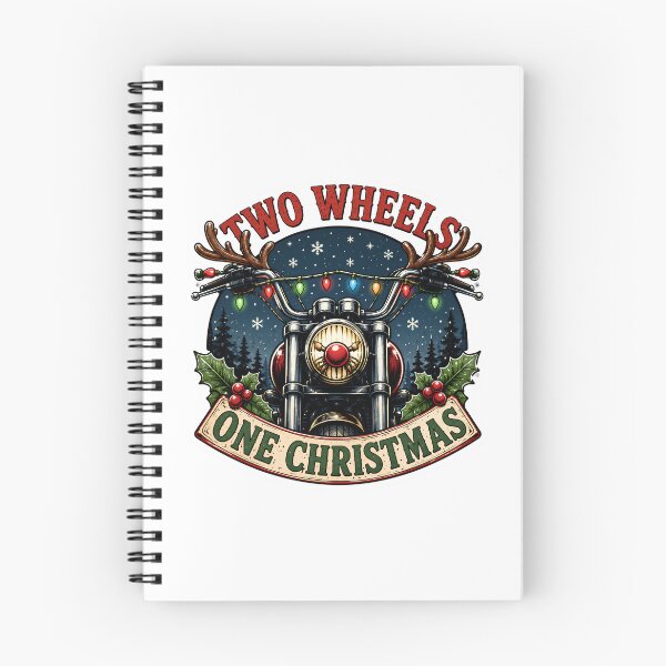 Item preview, Two Wheels One Christmas – Motorcycle Biker Christmas Design designed and sold by SVALANART.