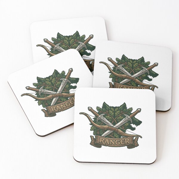Item preview, Ranger Class Emblem Bow Arrow Swords Forest Paw RPG tabletop game designed and sold by CleverRaccoon.