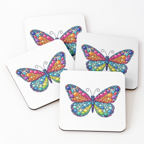 Item preview, Colorful Butterfly Dotted Butterfly Rainbow  Butterfly Dot Day designed and sold by Thread&Fable.