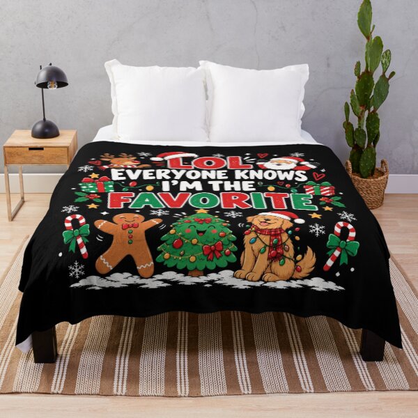 Item preview, Everyone knows I'm the Favorite, Funny Christmas, Funny Holiday, Family Quote, Matching Family Gift designed and sold by Quiajia.