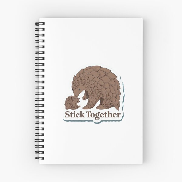 Item preview, Pangolin Family & 'Stick Together' Quote designed and sold by NiftyWrx.