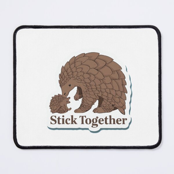 Item preview, Pangolin Family & 'Stick Together' Quote designed and sold by NiftyWrx.