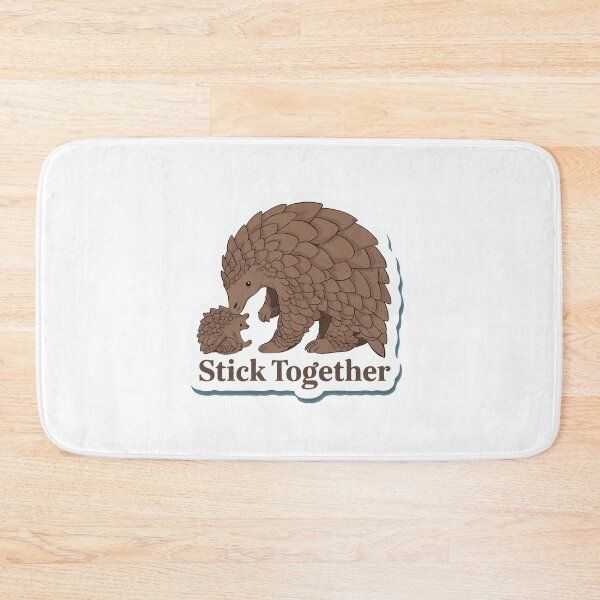 Item preview, Pangolin Family & 'Stick Together' Quote designed and sold by NiftyWrx.