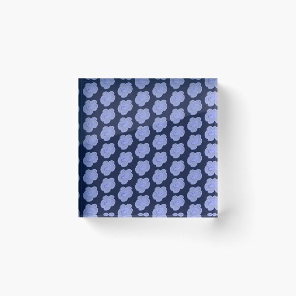 Item preview, Retro Daisy Pattern Scandi Folk - Periwinkle Midnight Blue designed and sold by CaramelCo.