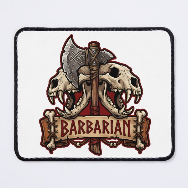 Item preview, Barbarian Class Emblem Greataxe Bear Skull RPG tabletop game designed and sold by CleverRaccoon.