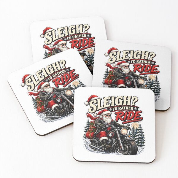 Item preview, Sleigh? I’d Rather Ride – Santa Motorcycle Biker Christmas designed and sold by SVALANART.