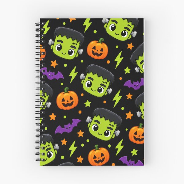 Item preview, Kawaii Frankenstein Halloween Pattern – Cute Monster, Pumpkins & Bats designed and sold by AvalonTshirts.