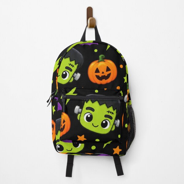 Item preview, Kawaii Frankenstein Halloween Pattern – Cute Monster, Pumpkins & Bats designed and sold by AvalonTshirts.