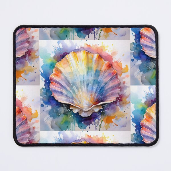 Item preview, Watercolor Rainbow Seashell Splash Art designed and sold by HappyOops.