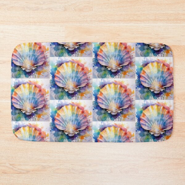 Item preview, Watercolor Rainbow Seashell Splash Art designed and sold by HappyOops.