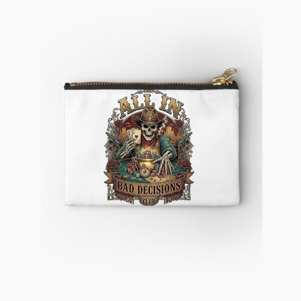 Item preview, All In - Bad Decisions Club Skeleton Cowboy designed and sold by designwiss.
