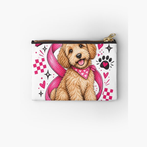 Item preview, I Bark Pink in October Goldendoodle Awareness Ribbon Graphic designed and sold by VGAfanatic.