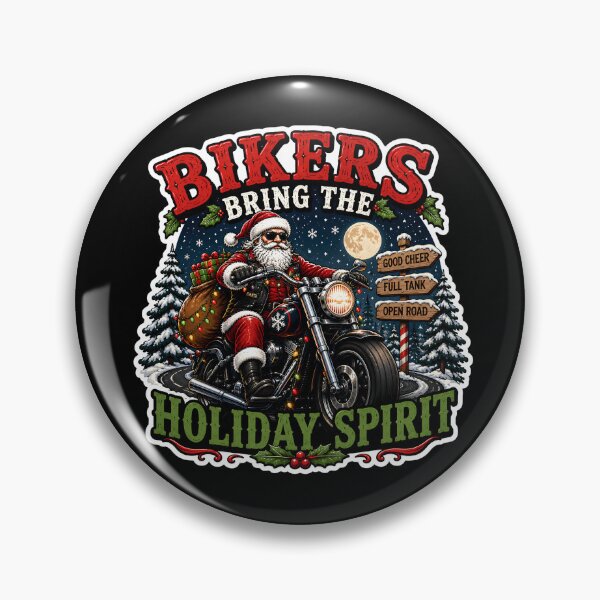 Item preview, Bikers Bring the Holiday Spirit – Santa Motorcycle Christmas Biker designed and sold by SVALANART.