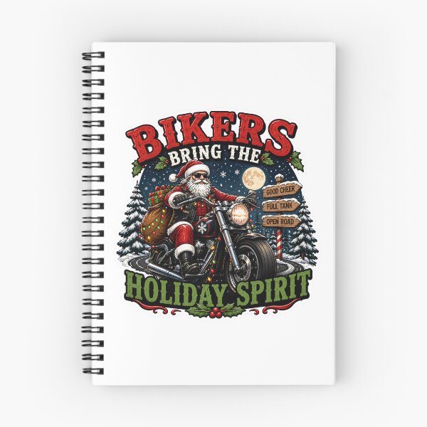 Item preview, Bikers Bring the Holiday Spirit – Santa Motorcycle Christmas Biker designed and sold by SVALANART.