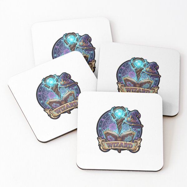 Item preview, Wizard Class Emblem Magic Spellbook Crystal Staff RPG tabletop game designed and sold by CleverRaccoon.