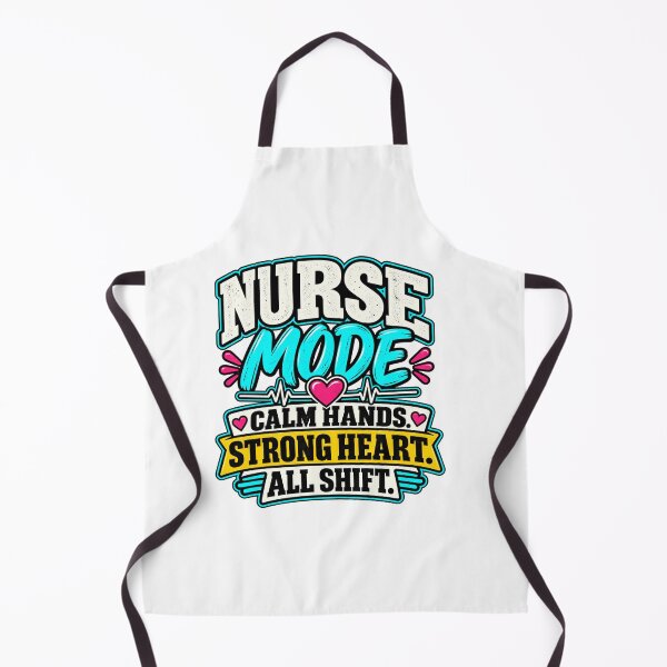 Item preview, Nurse Calm Hands Strong Heart Nurse Typography designed and sold by SophistiPrints.